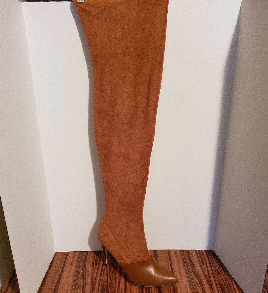 Makin Tan Over the Knee Boots - Picture 3 of 4